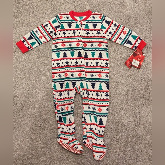 Carter's - Pack of 3- Footed Pajamas- 12 Months- NWT- Holidays - Picture 3 of 4